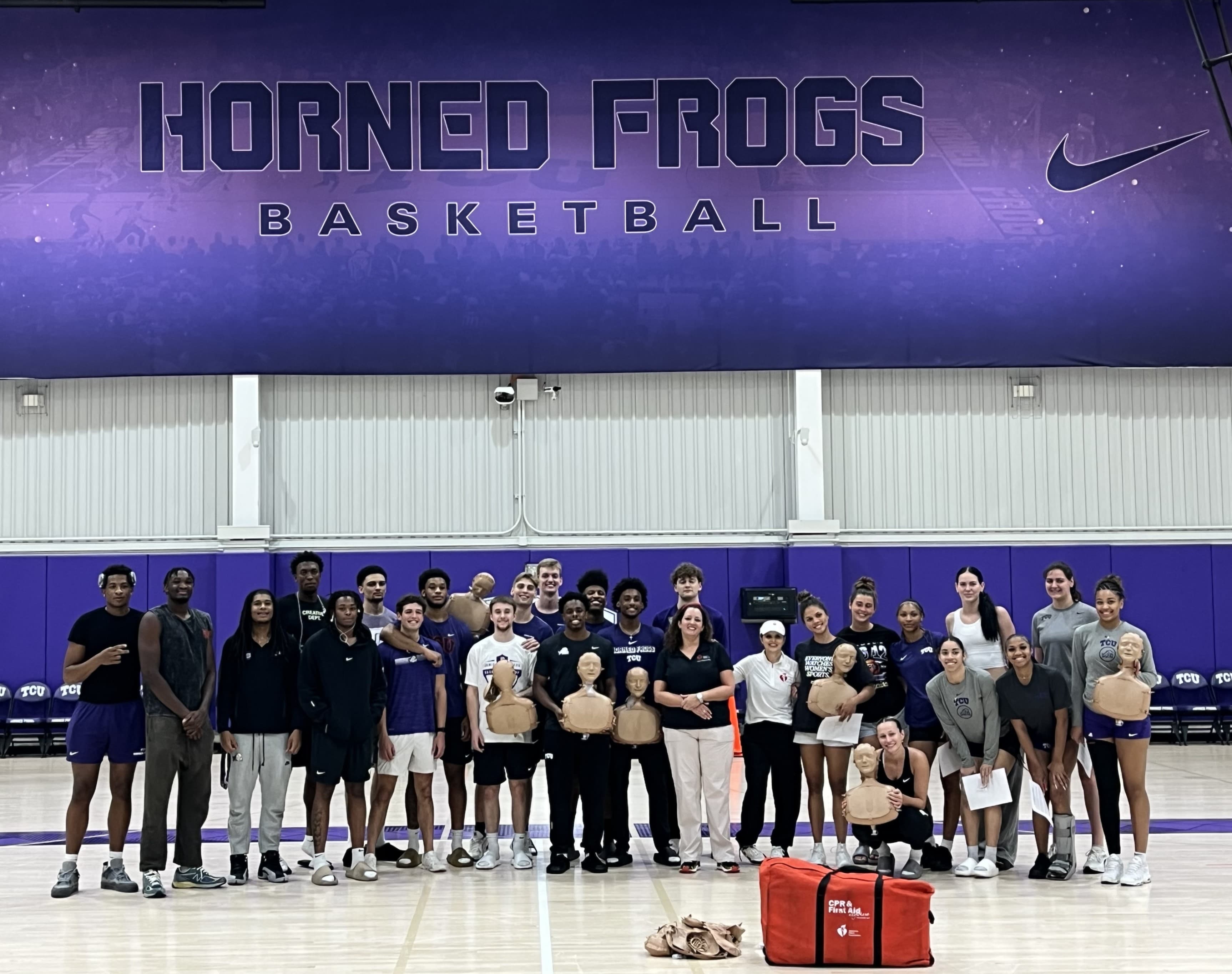 TCU Basketball Teams Learn Life-Saving CPR Skills Through American Heart Association Initiative