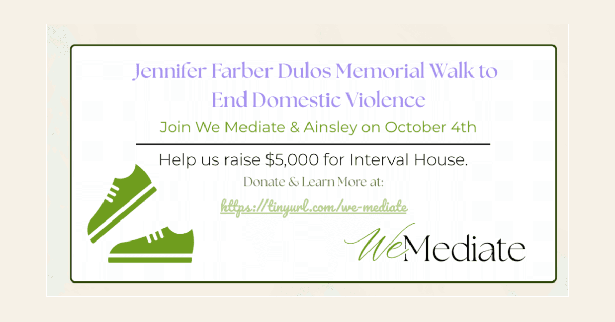 Family Law Firm Joins Forces with Interval House in Walk to End Domestic Violence