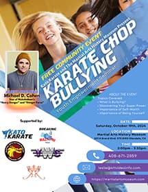 Martial Arts and Celebrity Advocacy Combine to Combat Bullying in Glendale Seminar