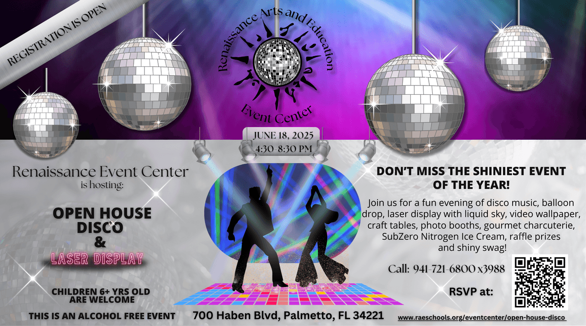 Renaissance Event Center to Host Free Open House Disco Night, Showcasing Community and Educational Synergy